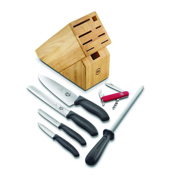 Home Basics 8 Piece Carbon Steel Knife Block Set & Reviews