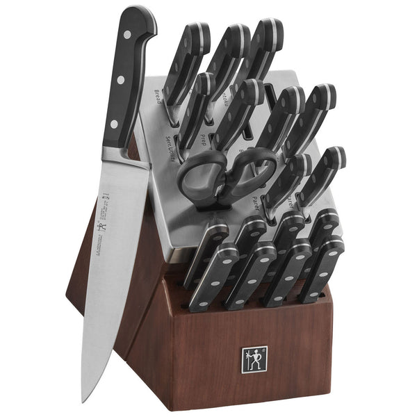 JA Henckels 8 Pc Serrated No Stain Steak Knife Set + Wood Block Knives  Germany