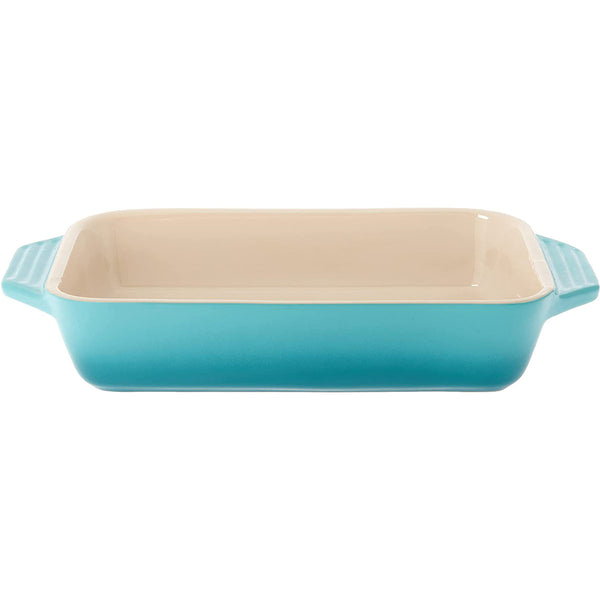 Le Creuset Caribbean Stoneware Covered Square Casserole Dish, 3 Quart