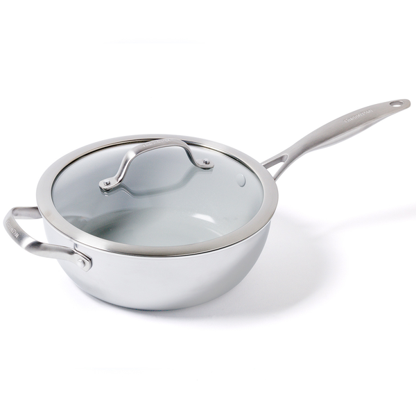 Venice Pro Ceramic Nonstick 3.5-Quart Chef's Pan with Lid and