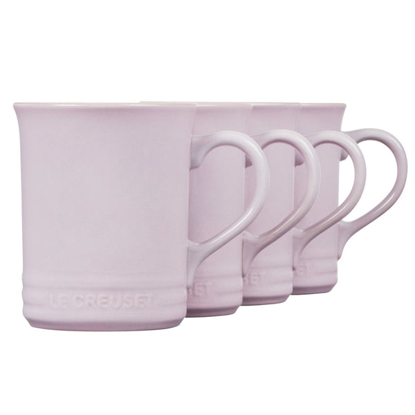 Set of Le Creuset Oyster Colored Coffee Mugs, Set of Grey Le