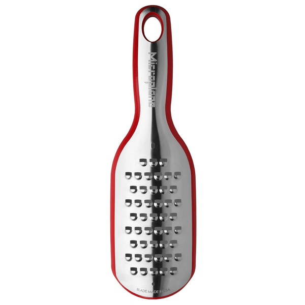 Microplane Elite Series Stainless Steel Cheese Grater with Measuring Cup  Cover