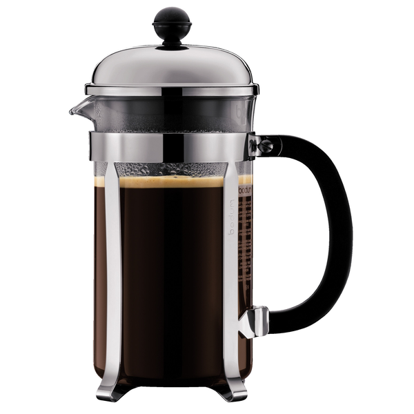 Bodum Travel Press Stainless Steel Coffee and Tea 15 Ounce Black