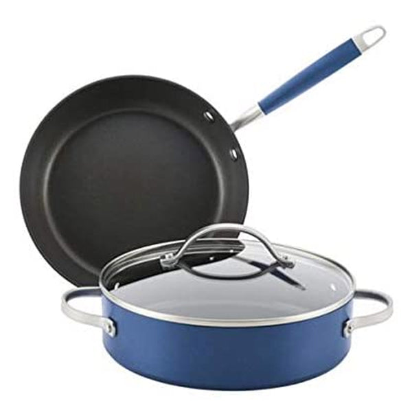 Anolon Advanced Indigo Home - Hard Anodized NonStick 3pc Set - New