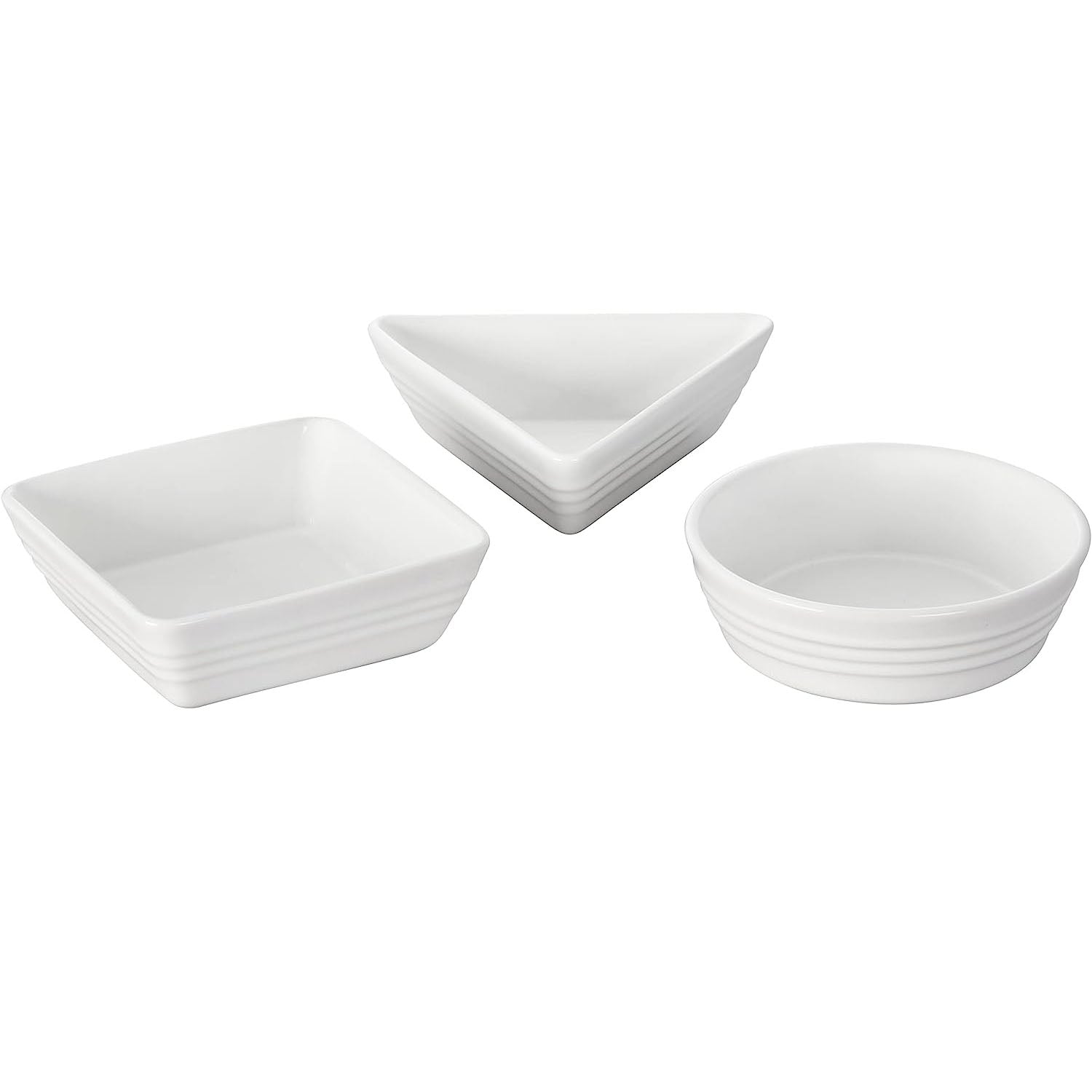 Le Creuset Heritage Set of 3 Rectangular Dishes - White