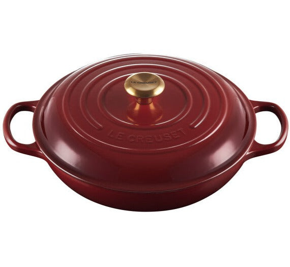 3.5 Qt. Signature Enameled Cast Iron Braiser with Stainless Steel