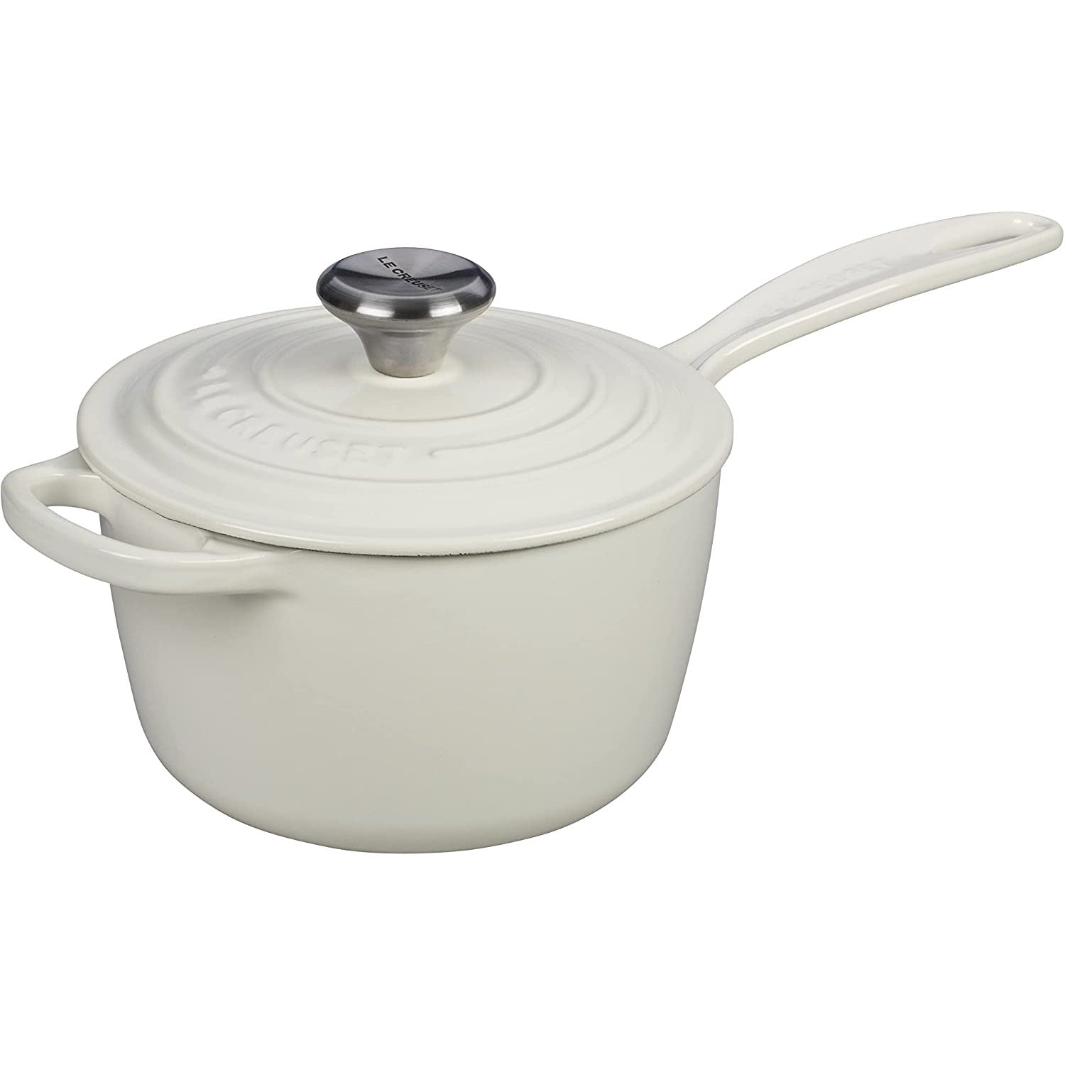  Le Creuset Signature Enameled Cast-Iron Cookware Set, 10-Piece,  White: Home & Kitchen