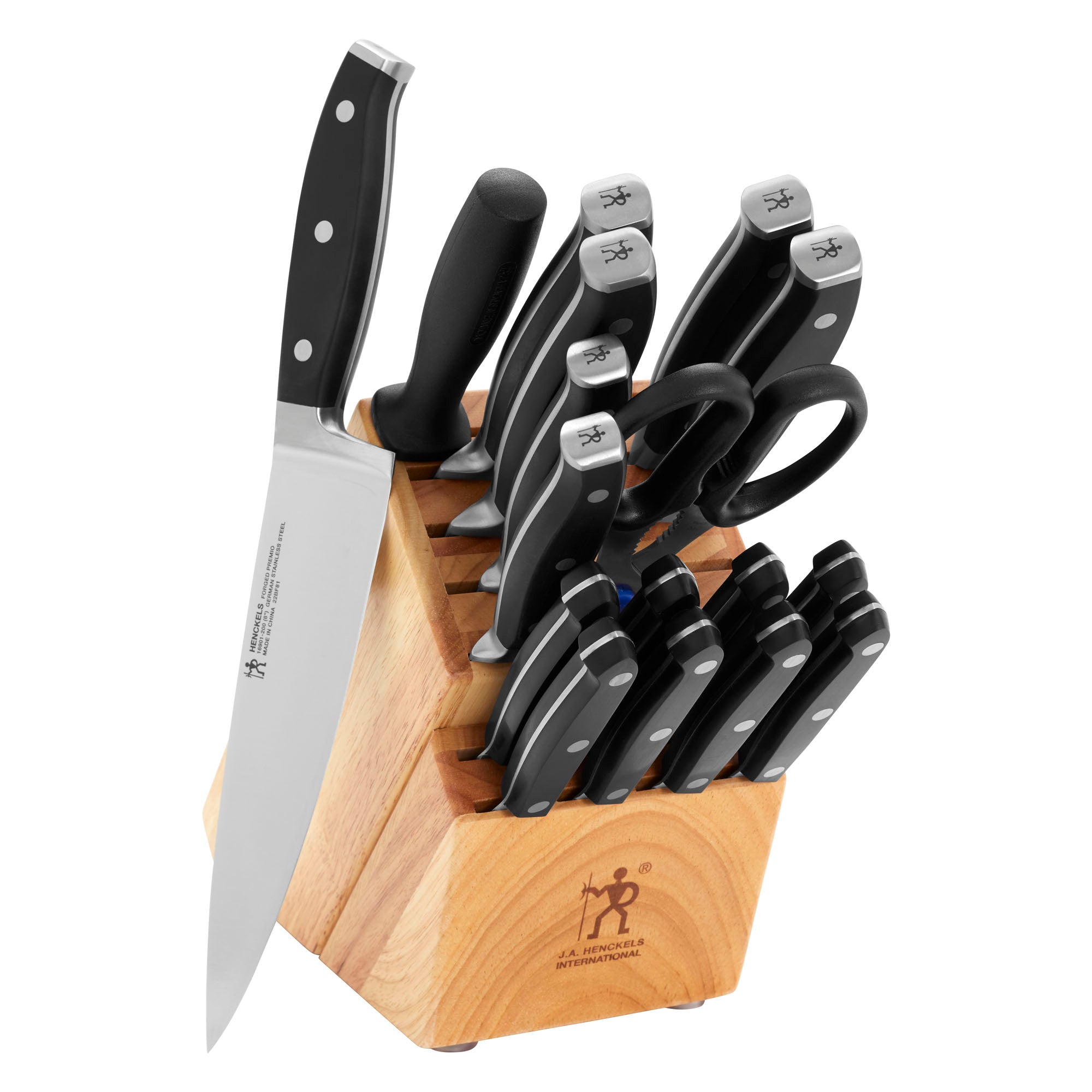 Wusthof Gourmet 12pc Knife Block Set, 15-Slot Acacia - Browns Kitchen