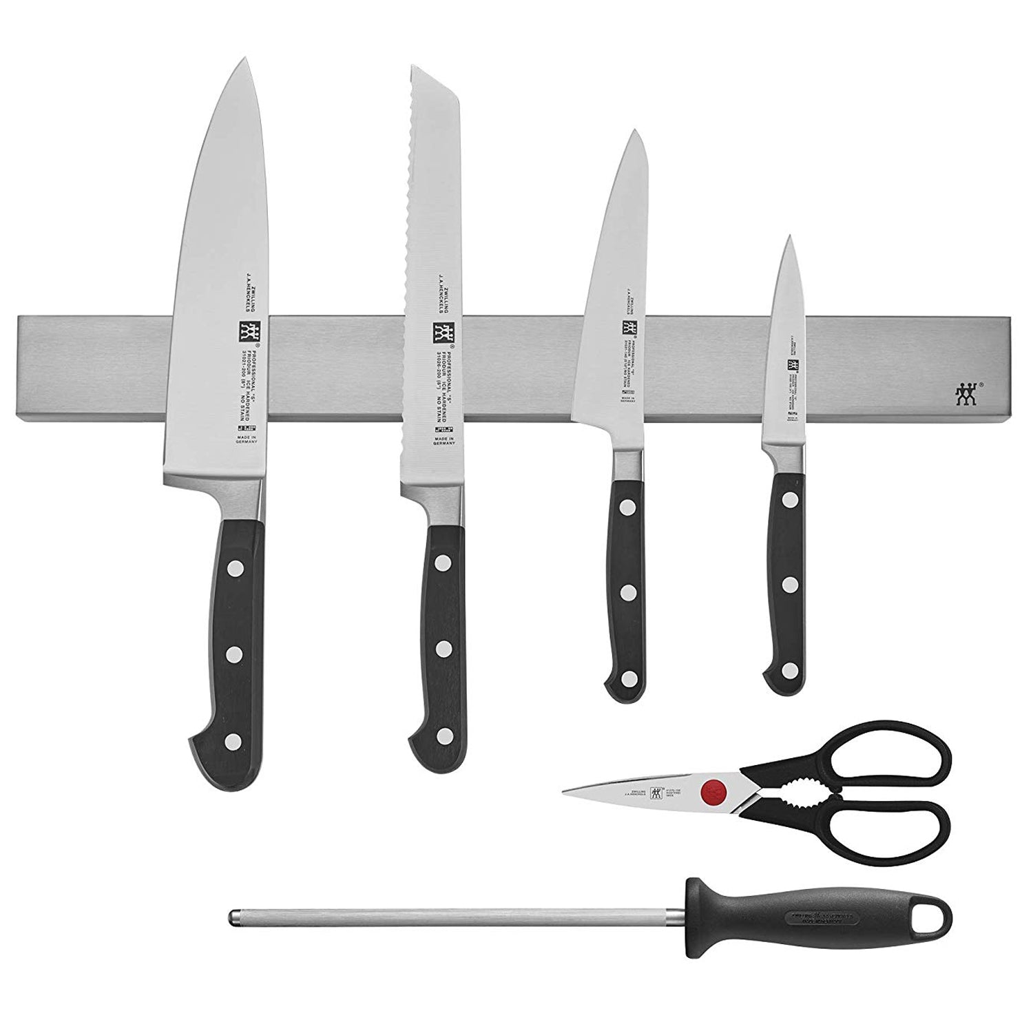 7-Piece Knife Block Set (Black), SMEG