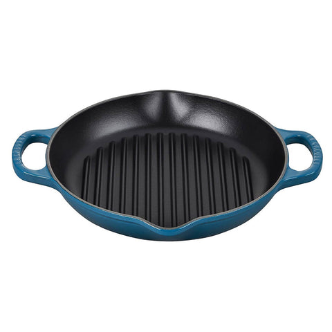 Le Creuset 9.75" Signature Deep Round Grill Pan - Deep Teal