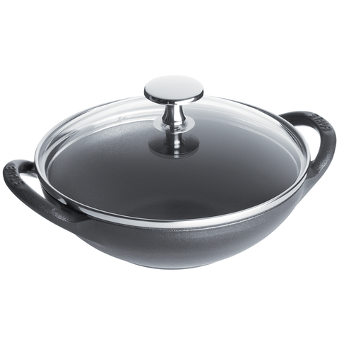 STAUB CAST IRON 0.5-QUART BABY WOK - GRAPHITE GREY