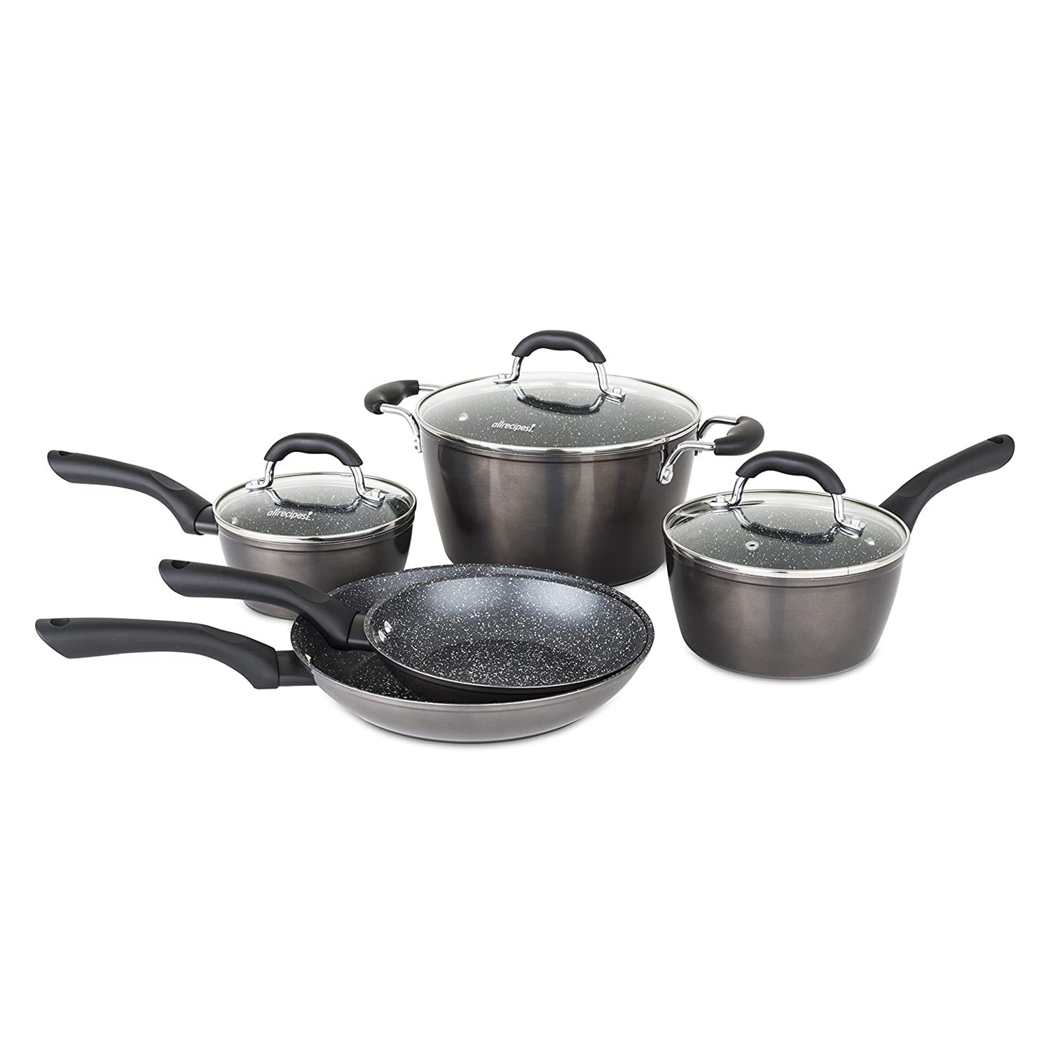 8 Pieces Cookware Set Granite Nonstick Pots and Pans with