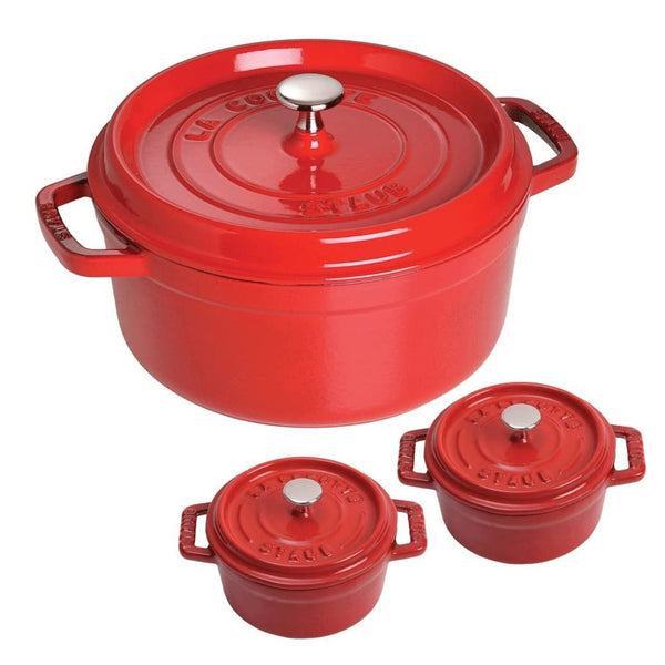 Staub Deep Skillet, Cherry Red, 11 inch