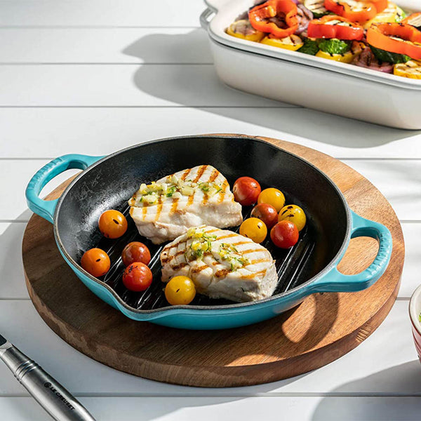 Le Creuset Signature Deep Round Grill in Flame