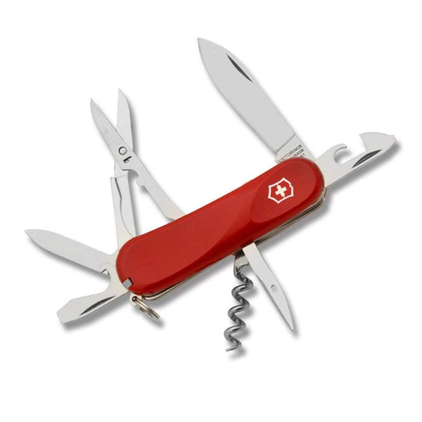 Victorinox Swiss Army 85mm Multi-Tool, Evolution S14 Pocket Knife, Red