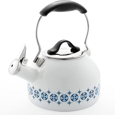 Chantal Talavera 1.8 quart  Whistling Teakettle, White