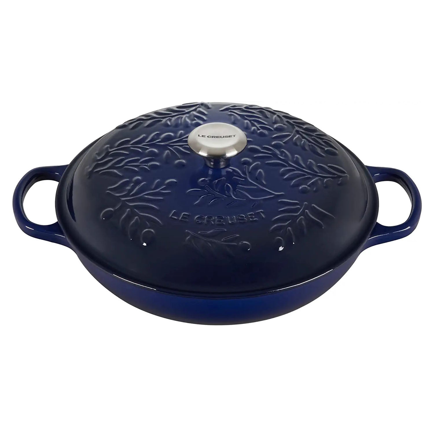 3.5 Qt. Signature Enameled Cast Iron Braiser with Stainless Steel