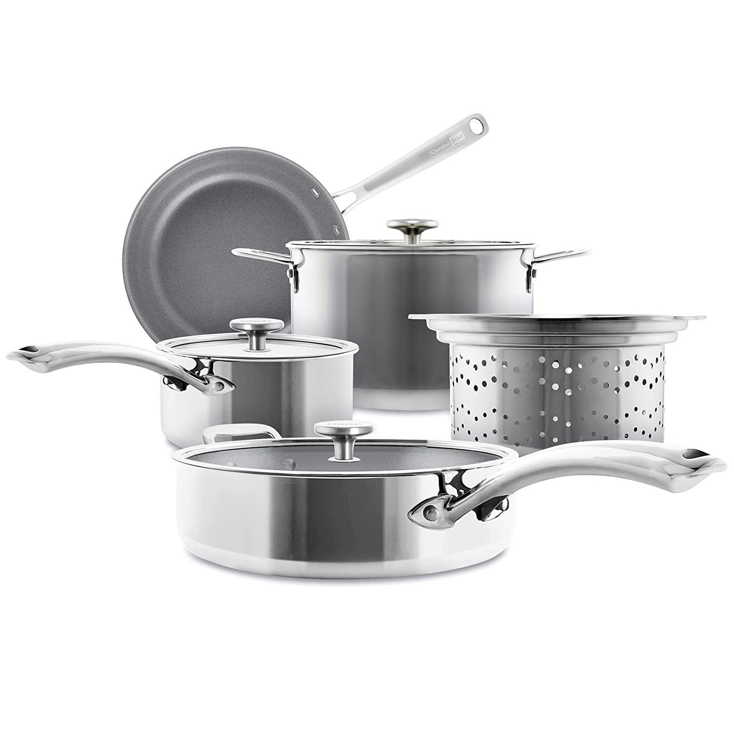 5-Piece Signature Cookware Set with Stainless Steel Knobs