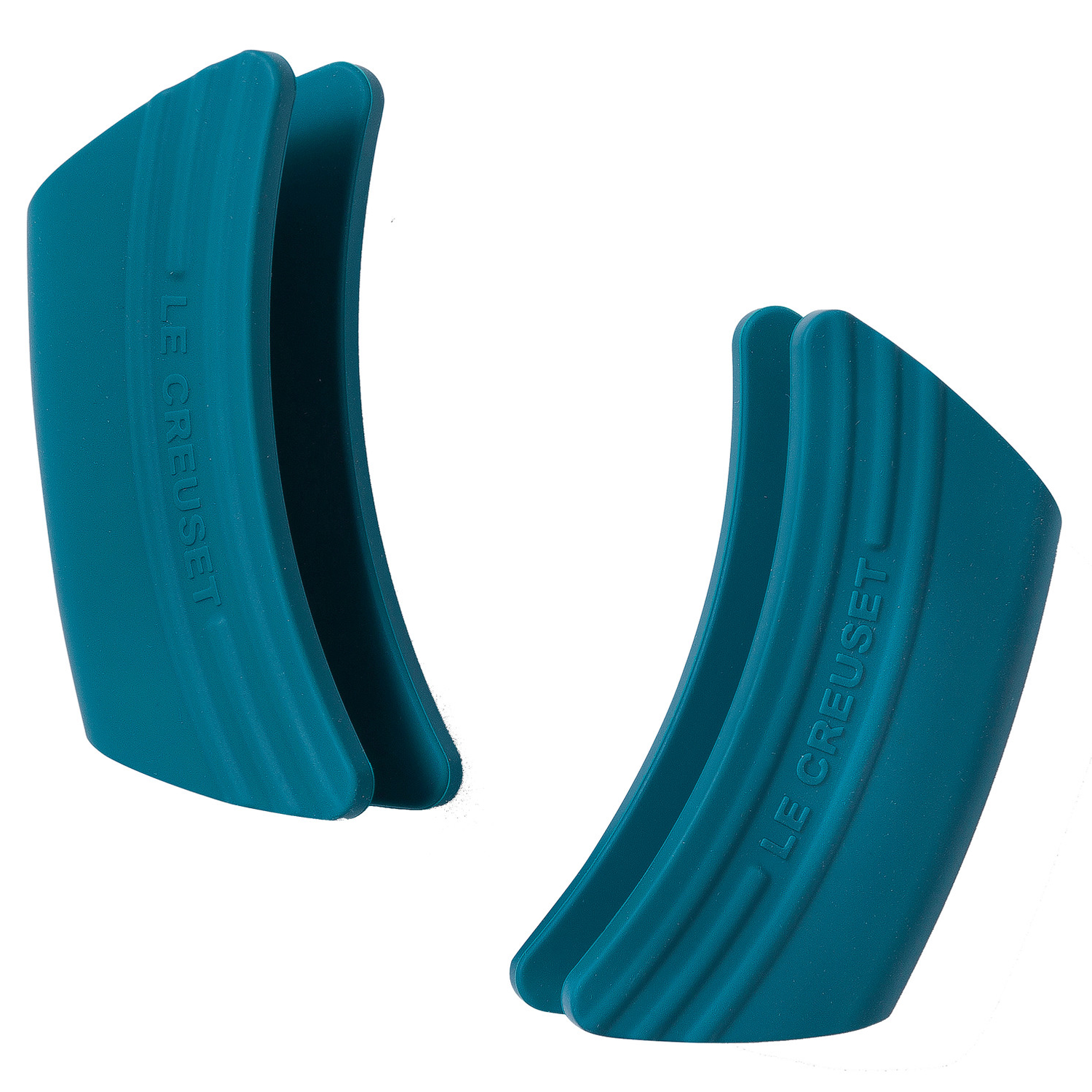 Le Creuset Silicone Set of 2 Handle Grips, 5 x 2 1/2 each, Caribbean