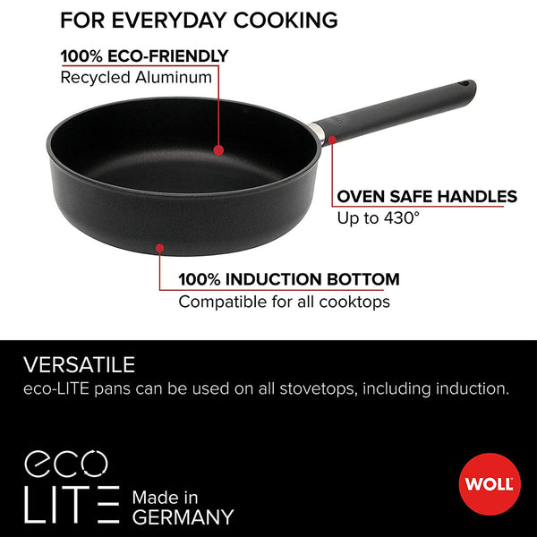 WOLL eco-LITE Sauté Pan, Environmentally Friendly Nonstick Cookware, M
