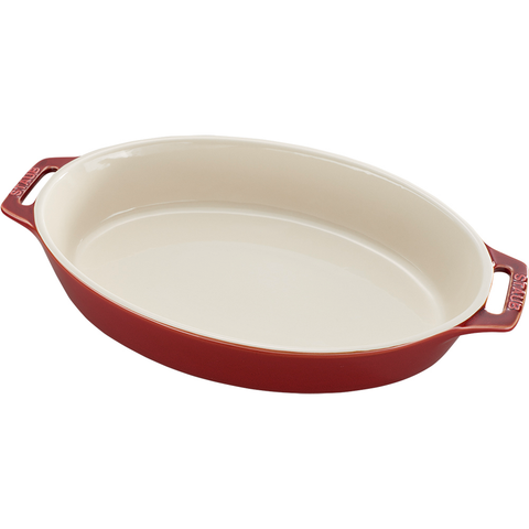 STAUB CERAMIC 11'' OVAL BAKING DISH - RUSTIC RED