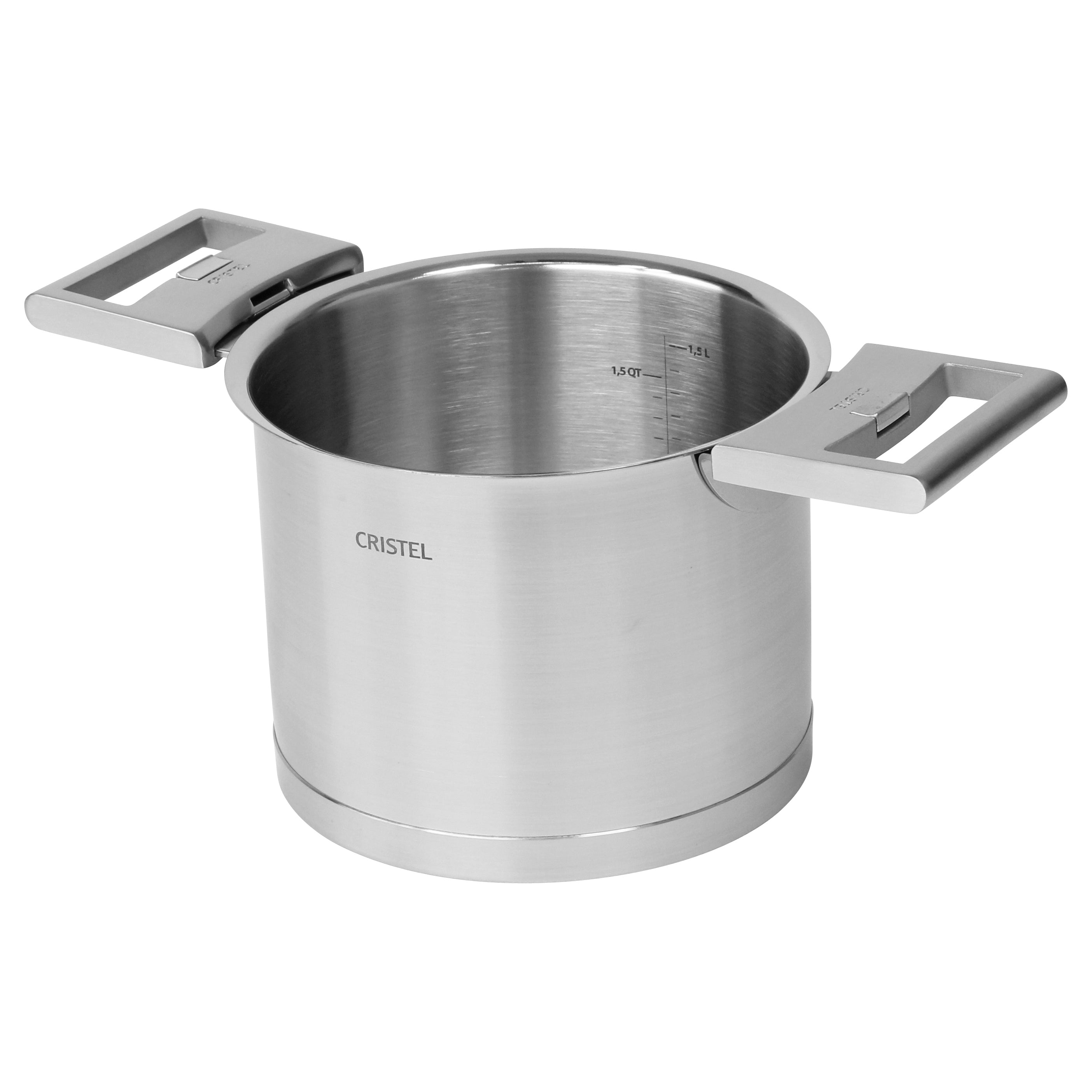Cristel Strate Brushed Stainless Steel 1.5 qt Milk Pot